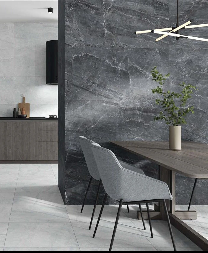 Elegant Marble Dark Grey Matt Rect. 60x60 CM Klinker - Image 3