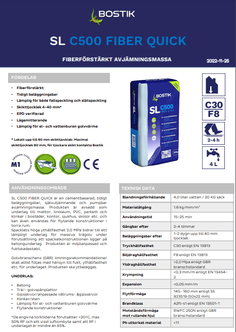 Flytspackel Bostik Fiber Quick SL C500 20 KG - Image 3