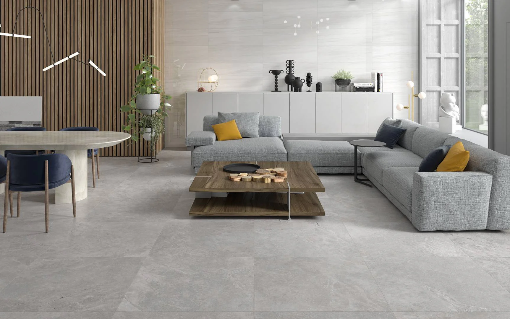 Liberty Grey Matt Rect 60x60 CM Klinker