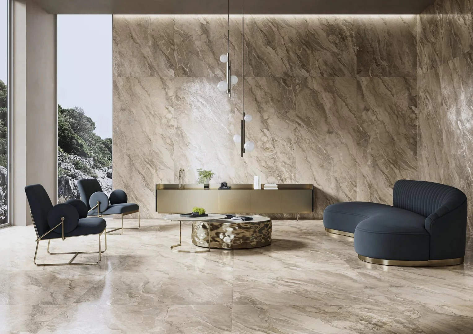 Madrid Marble Taupe Rect. 60x60 CM Klinker