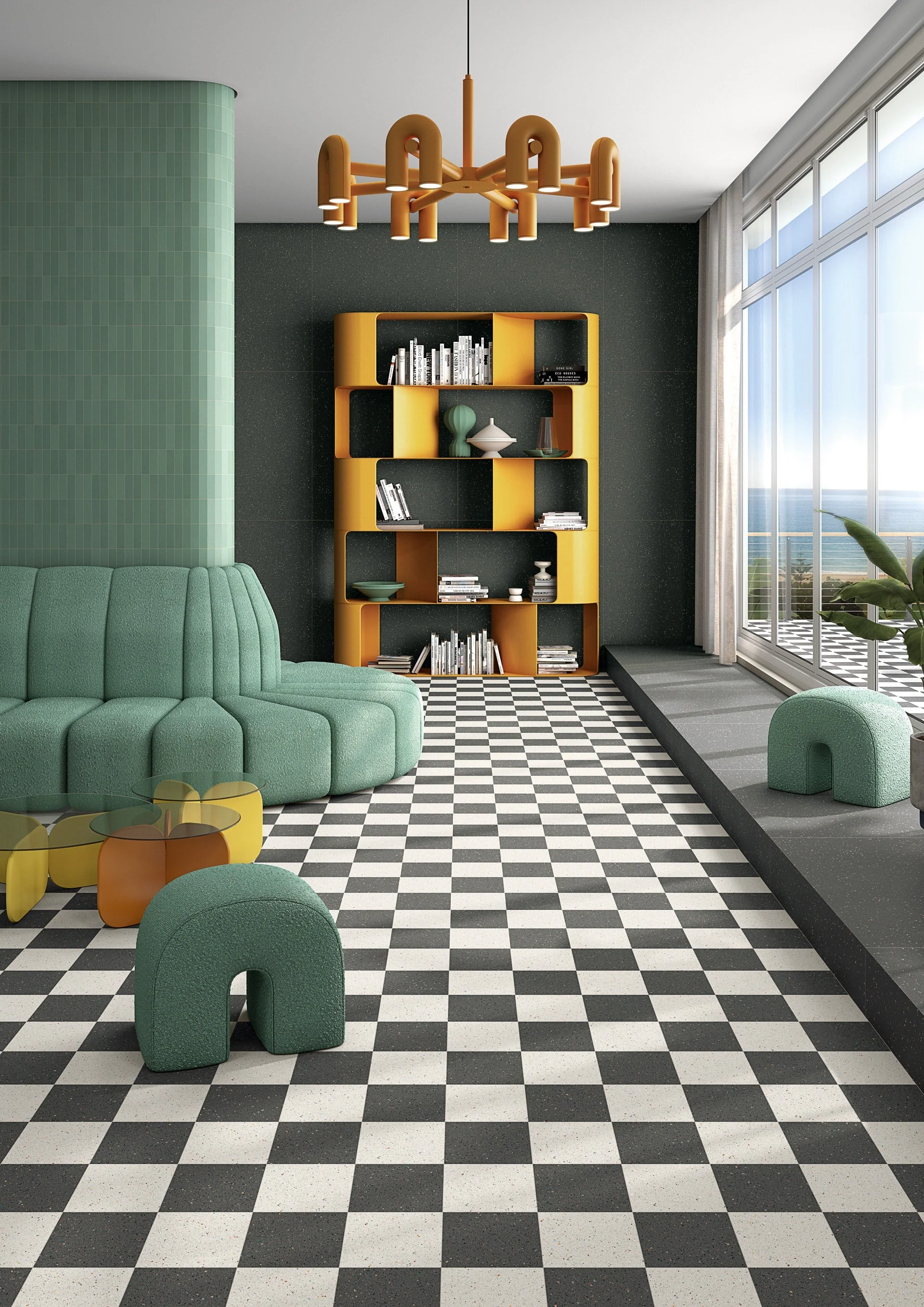 Micra Terrazzo White Matt Rect. 20x20 CM Klinker - Image 3