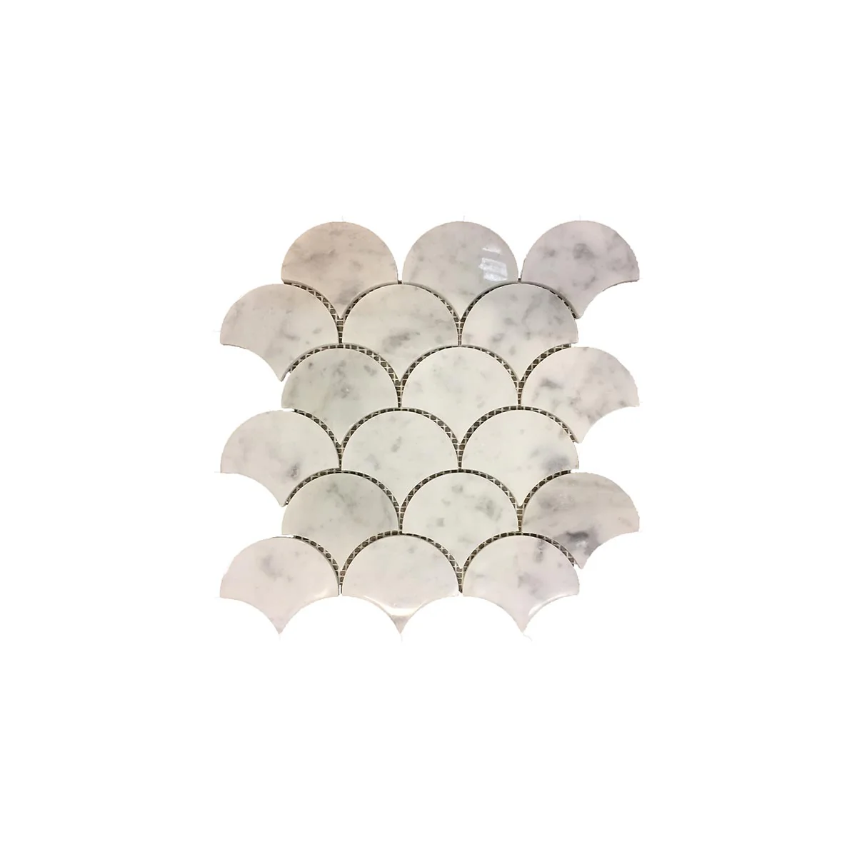 Naturstensmosaik FiskfjĂ€ll Vit 80Ă70 MM