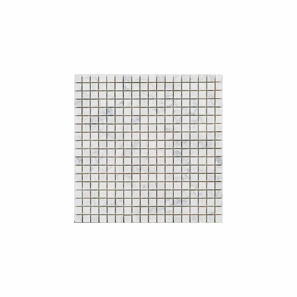 Naturstensmosaik White Marble Vit 15x15 MM