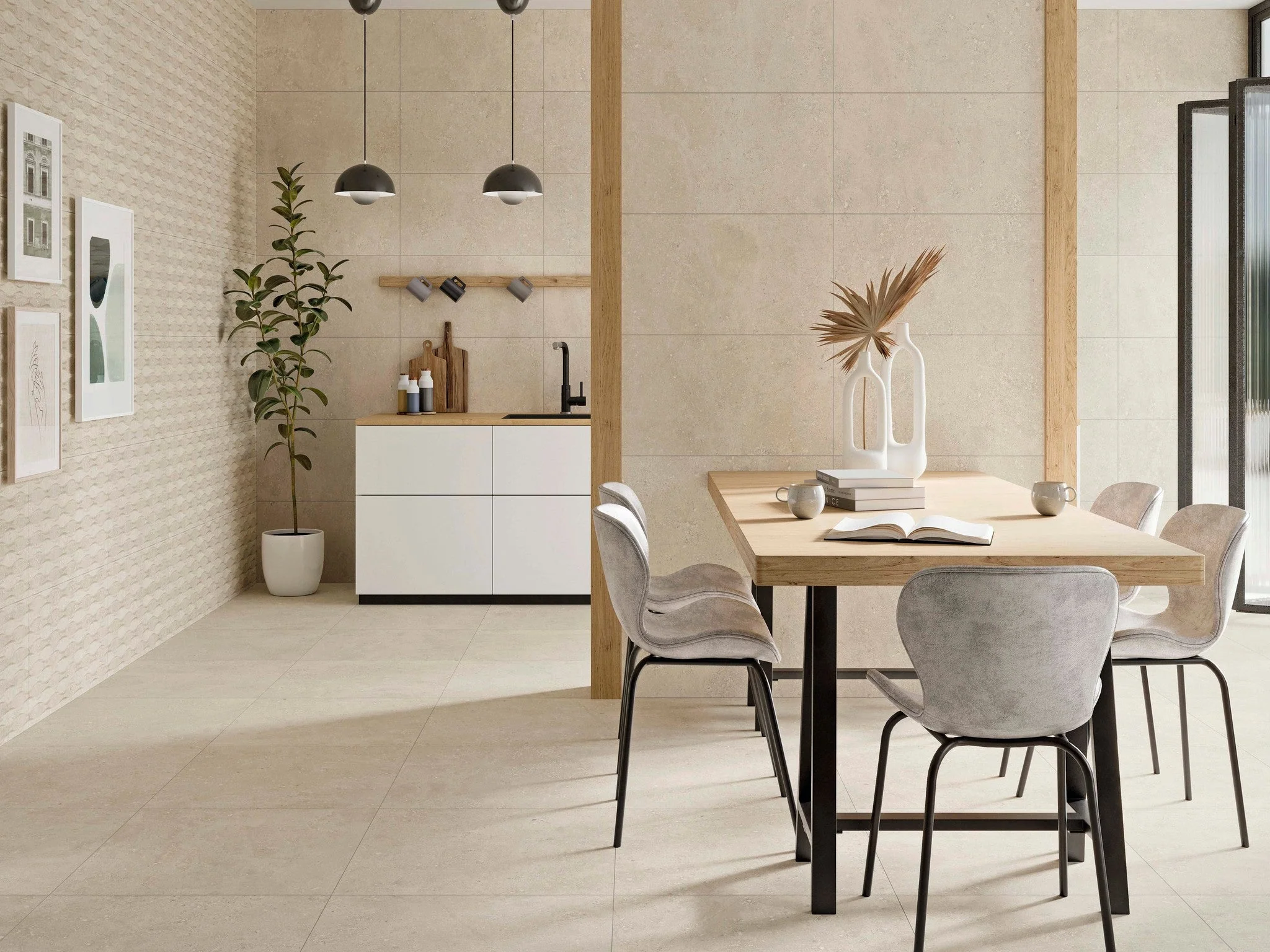 Öland Kalk Beige Matt Rect. 60x60 CM Klinker - Image 3