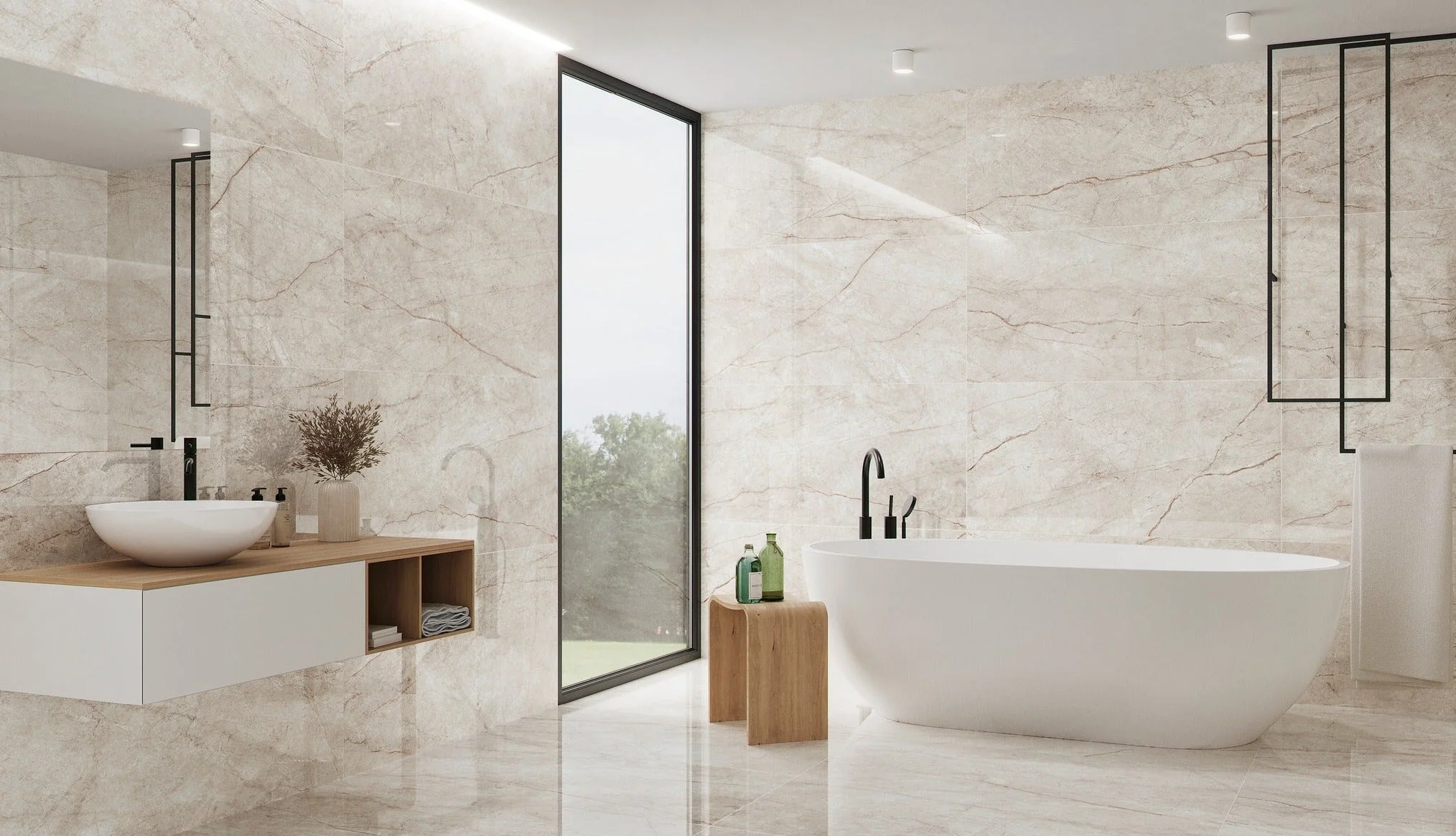 Rain Forest White Blank 60x120 CM Klinker