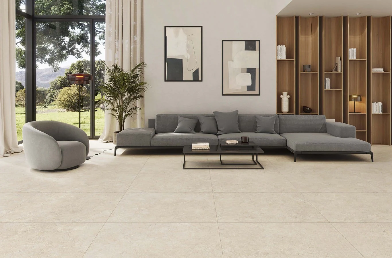 Stockholm Sand Matt Rect. 60x120 CM Klinker