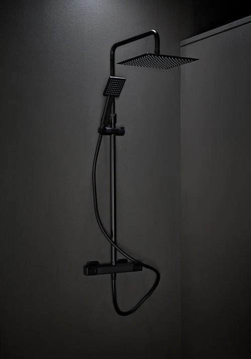 Takdusch Mix Slim Square 160CC Svart med 300x300 duschhuvud Hafa - Image 2