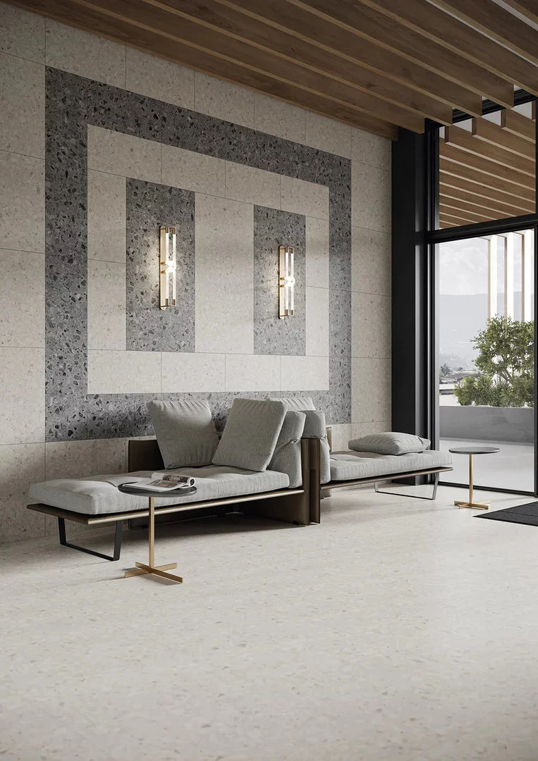 Terrazzo Grå Matt Rect. 60x60 CM Klinker - Image 2