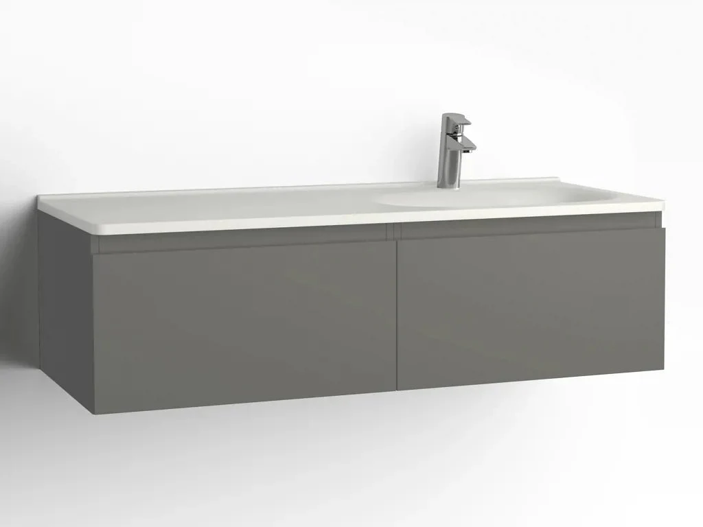 TvÀttstÀllsskÄp Flow 1200 BetonggrÄ med 2 lÄdor Vedum - Image 2