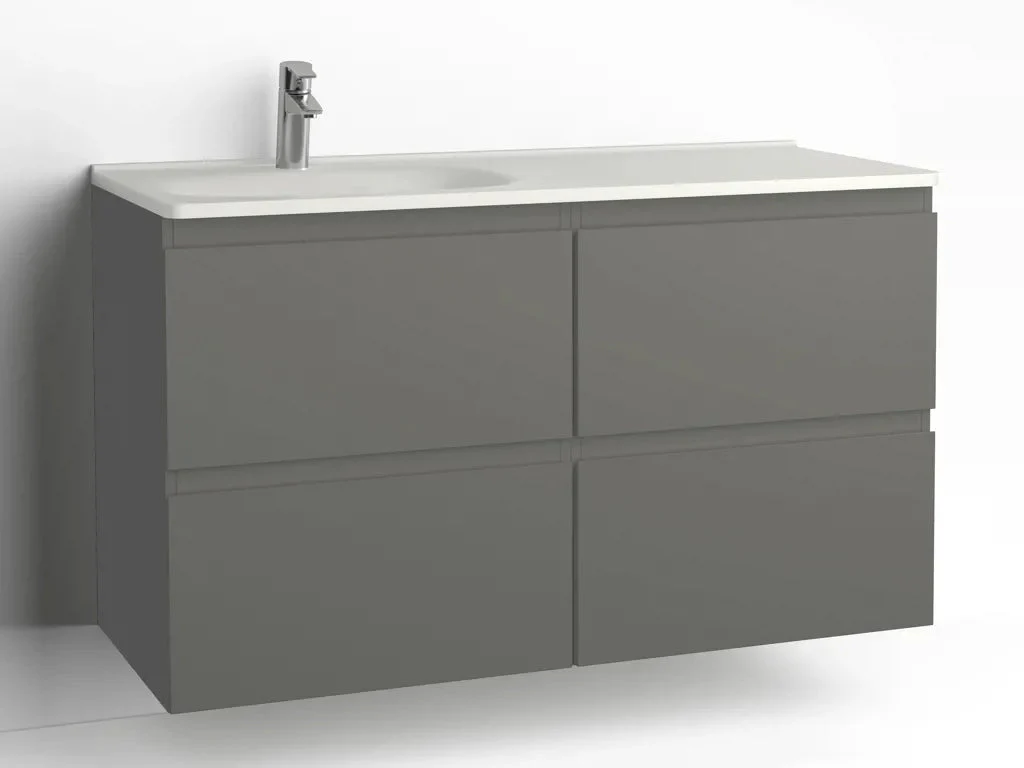 TvÀttstÀllsskÄp Flow 1200 BetonggrÄ med 4 lÄdor Vedum