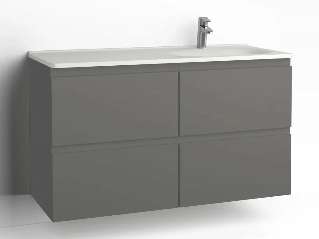 TvÀttstÀllsskÄp Flow 1200 BetonggrÄ med 4 lÄdor Vedum - Image 4