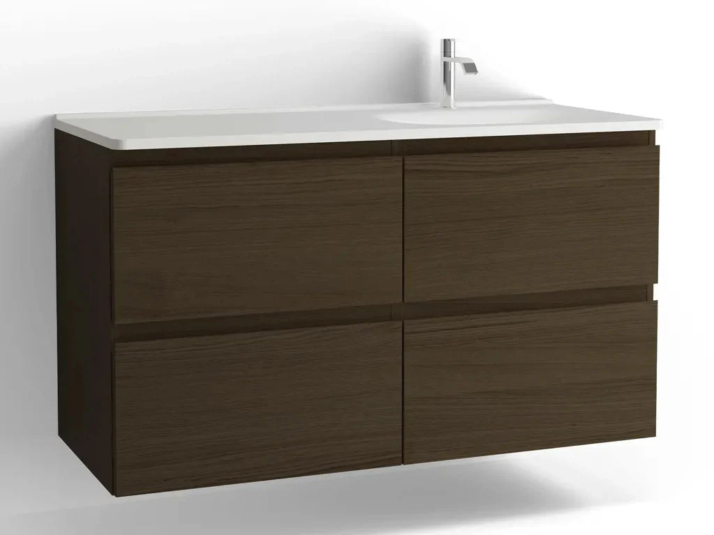 TvÀttstÀllsskÄp Flow 1200 Brun ek med 4 lÄdor Vedum - Image 3