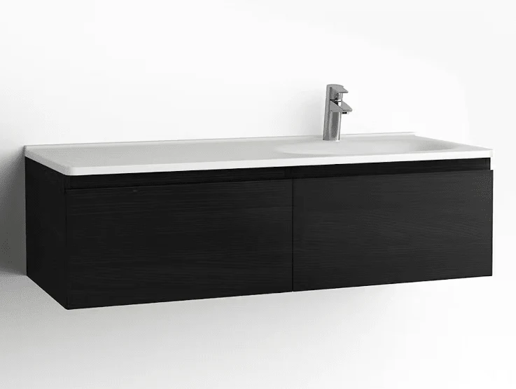 TvÀttstÀllsskÄp Flow 1200 Svart Ask med 2 lÄdor Vedum