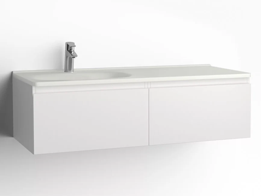 TvÀttstÀllsskÄp Flow 1200 Vit med 2 lÄdor Vedum