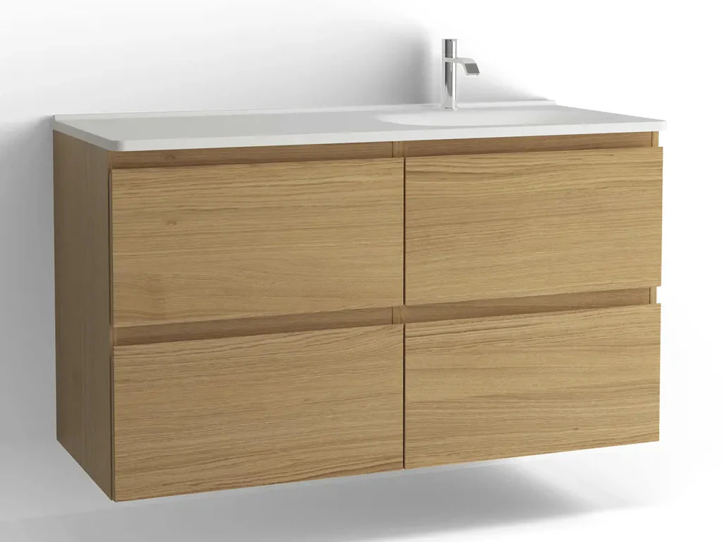 TvÀttstÀllsskÄp Flow 1200 Vitpigmenterad ek med 4 lÄdor Vedum - Image 6
